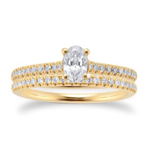 Oval Diamond Gold Ring