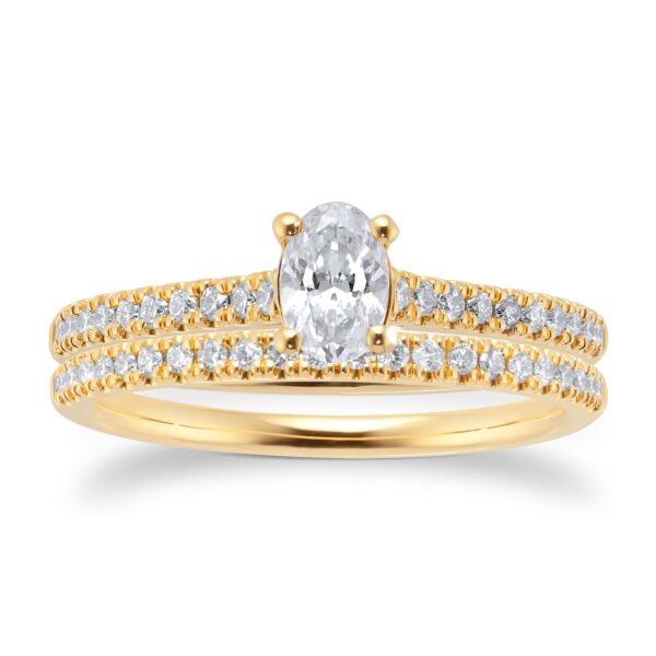 Oval Diamond Gold Ring